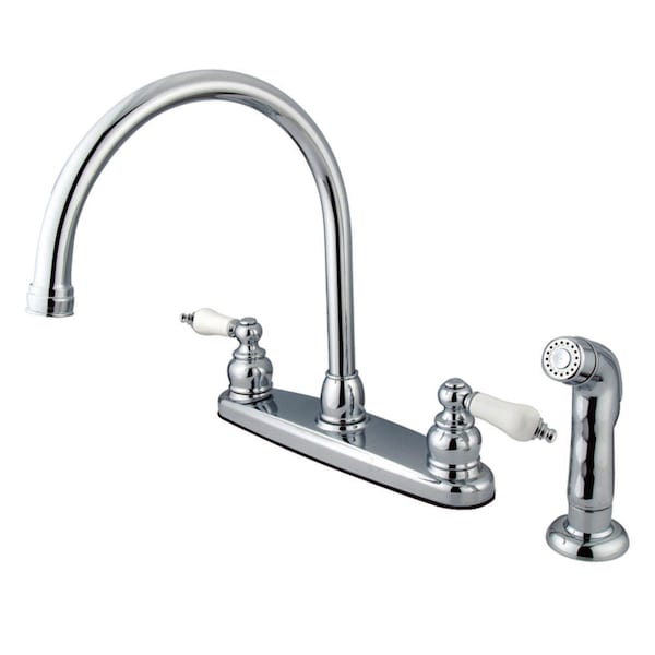 Vintage Centerset Kitchen Faucet, Chrome